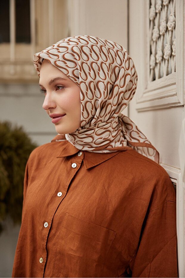 S Model Baroc Esarfă Caramel - 3