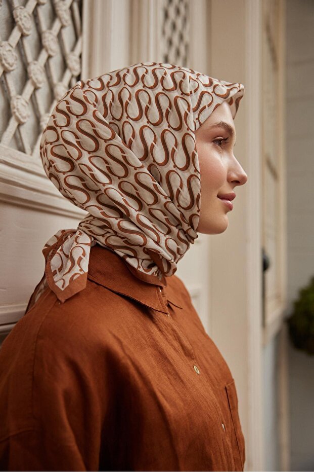 S Model Baroc Esarfă Caramel - 2