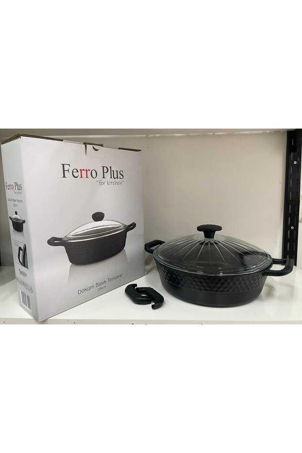 Granite Casting Oblate Cooking Pot 28 cm