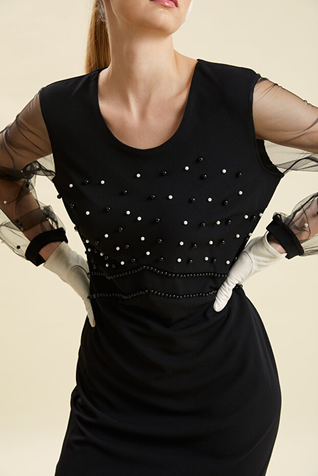 Inci Detaylı Elbise - 3