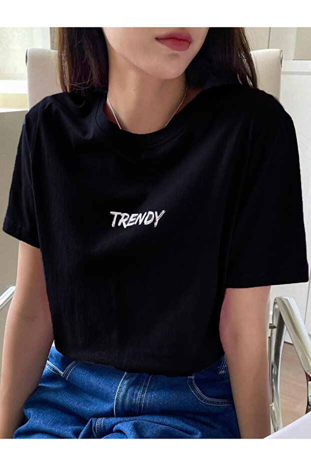 TRENDY Printed Oversize Wide Fit Cotton T-shirt Unisex