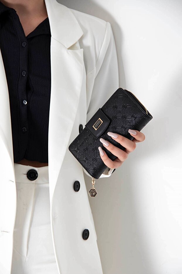 Black - Black Sp928 Women's Wallet & Card Holder
