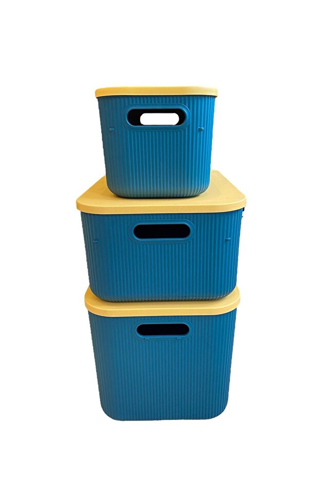 3 Size Set Green 6.2 - 13 - 21 Lt Storage Multi-Purpose In-Cabinet Organizer, Storage Box - 4