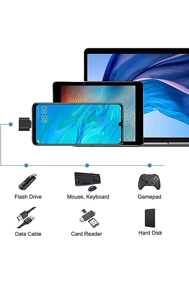 Type-c To Usb 3.0 Yüksek Hızlı Veri Aktarımı Otg Çevirici Usb Type-c Dönüştürücü Adaptör - 2