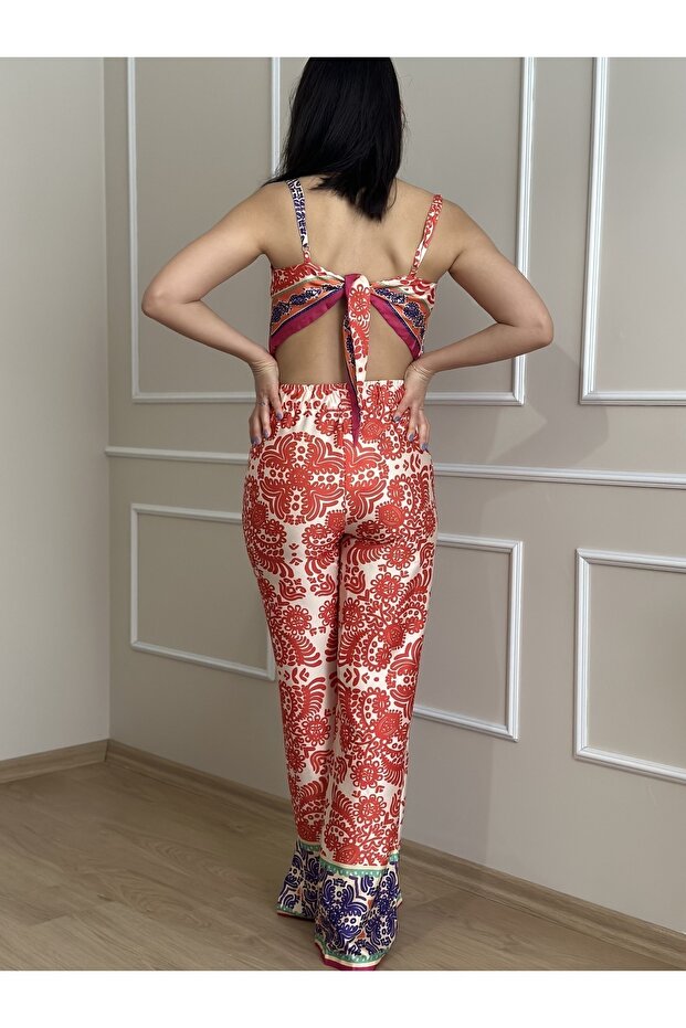 مجموعة منقوشة شال متعددة الألوان - 1