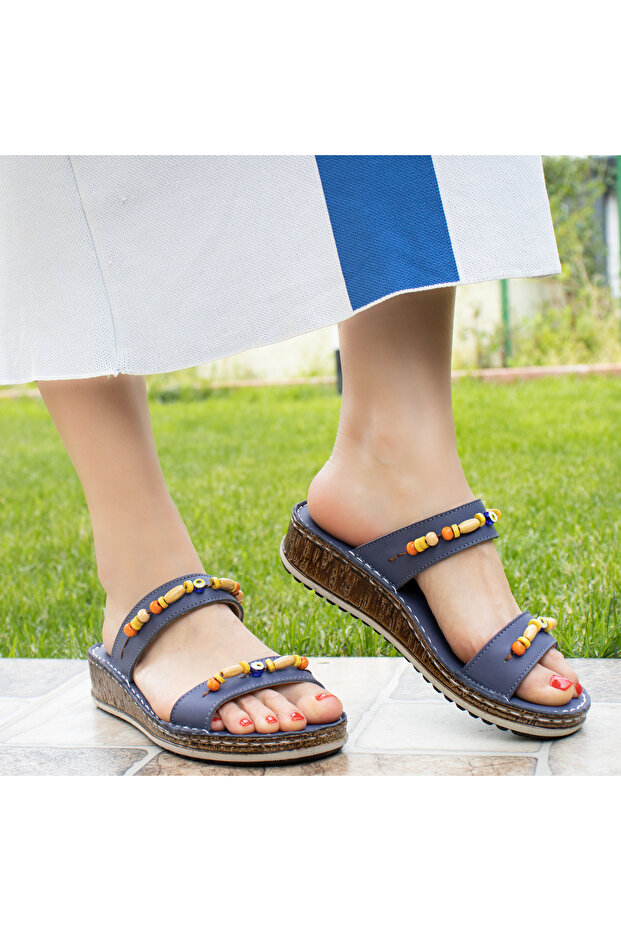 Orthopedic Leather Women's Slippers 11058