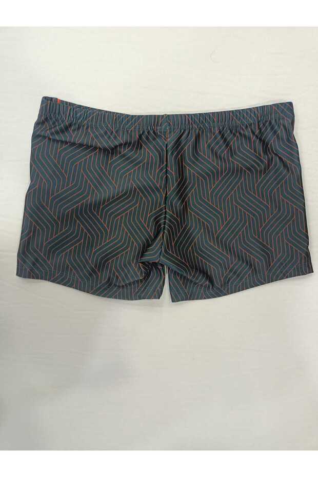 Boy's Patterned Swimsuit - 2