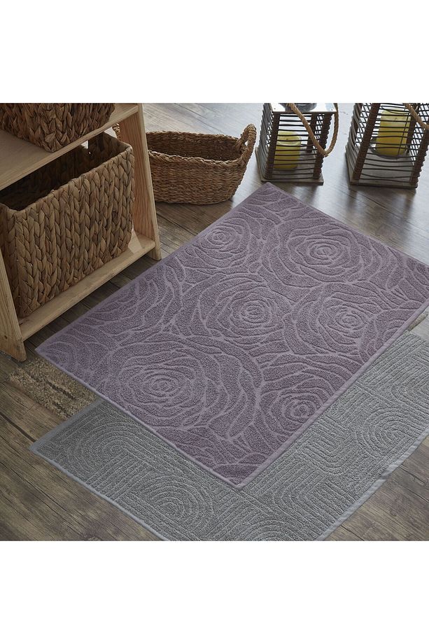 2'Li Ayak Havlusu I Banyo Paspası I Abdest Paspası I 50x70cm 2 Adet - 1