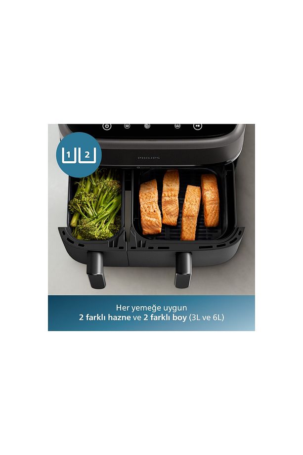 3000 Serisi Nutriu Çift Hazneli Airfryer 9 Litre (8 PROGRAMLI) - 2