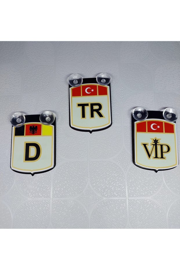 Double Suction Cup Windshield Sticker Set of 3