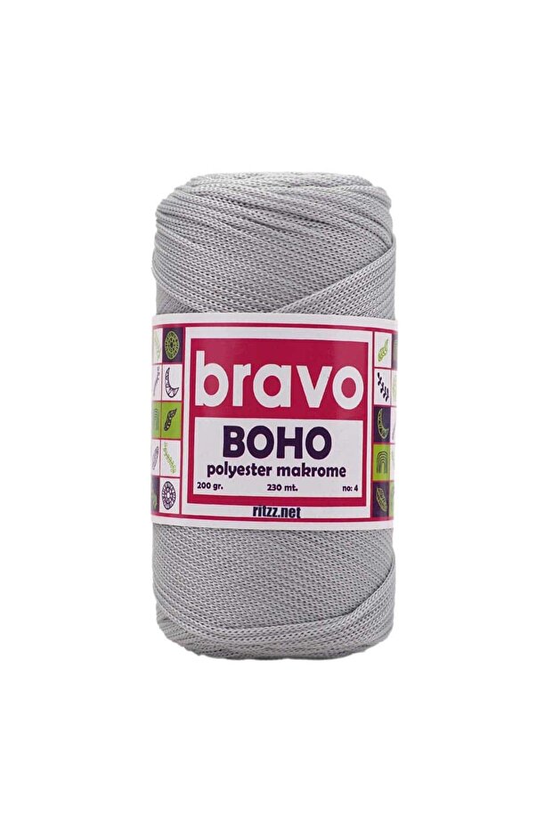 Boho Πολυεστέρας Μακραμέ 060 Γκρι - 1