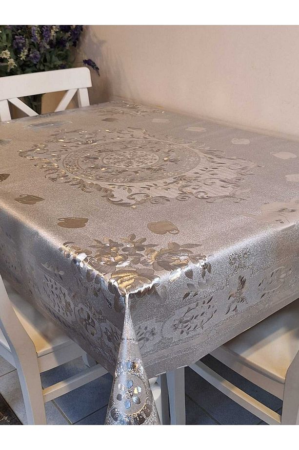 120 x 150  Hazır Metalik Pano Muşamba Pvc Masa Örtüsü - 2
