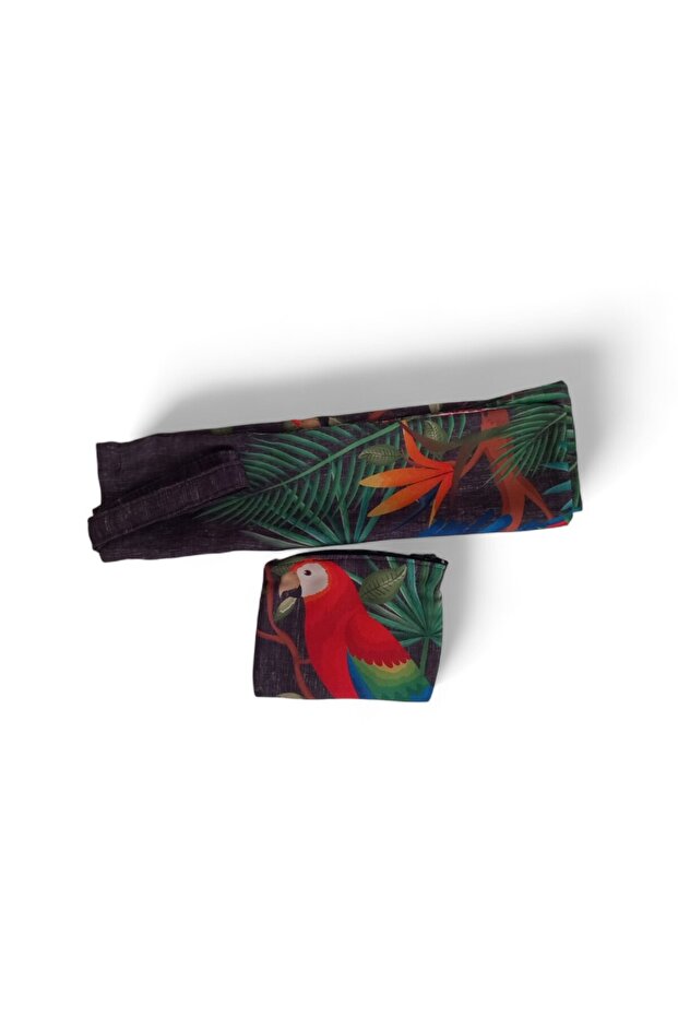 حقيبة شاطئ للتسوق متعددة الأغراض بنمط الببغاء - 2