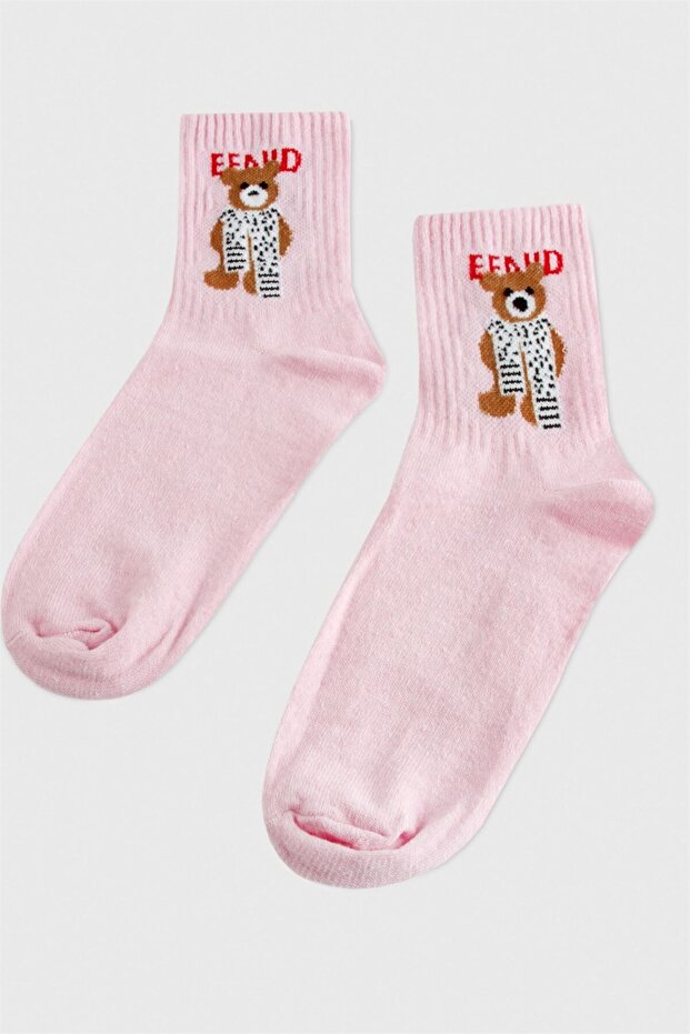 Teddy Bear College Socks 8*28