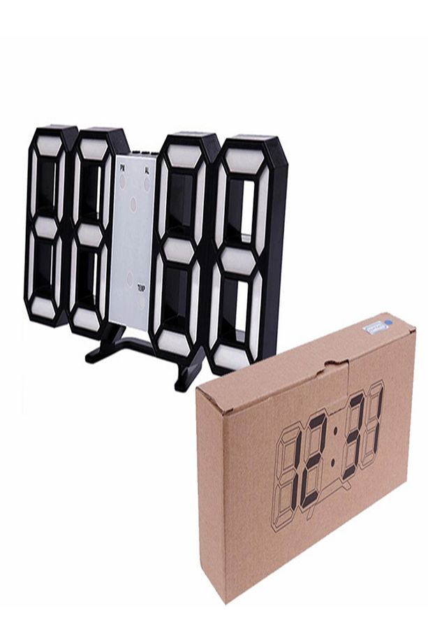 3d Led Dijital Alarm Ve Termometre Takvim Masa Duvar Saati - 7