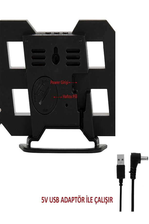 3d Led Dijital Alarm Ve Termometre Takvim Masa Duvar Saati - 5