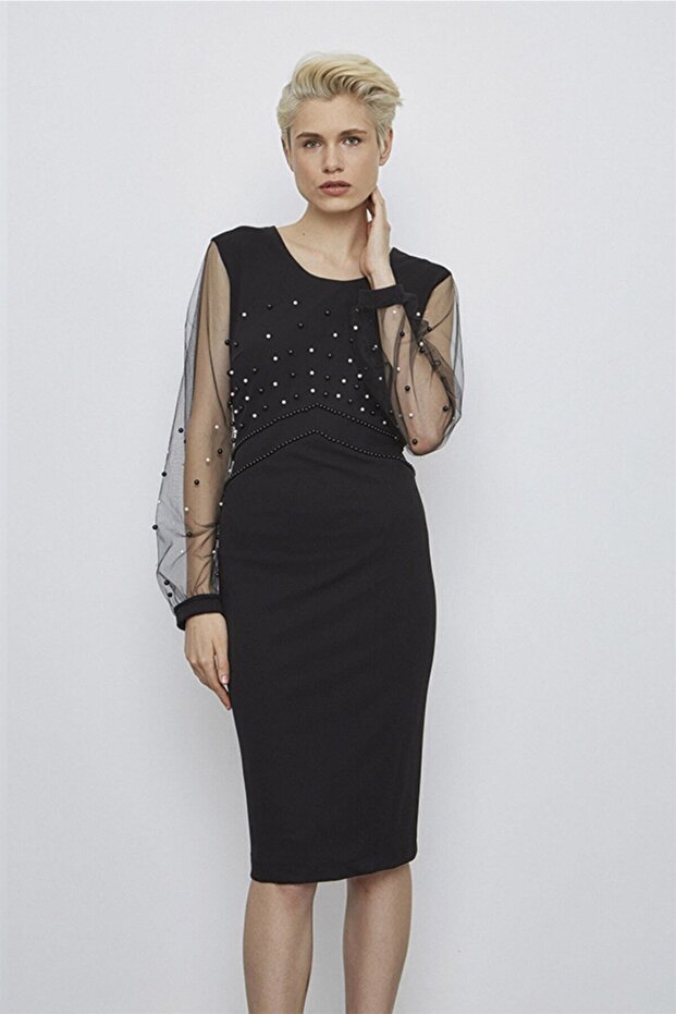 Inci Detaylı Elbise - 6