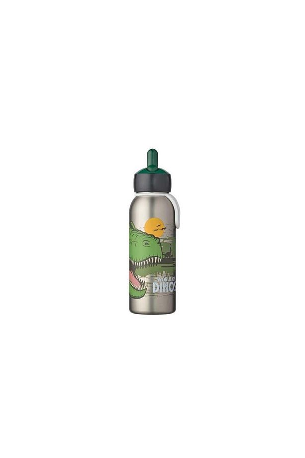 İnsulated Bottle Flip Up Campus Açılır Kapanır Termos Su Şişesi 350 ml - Dino - 1