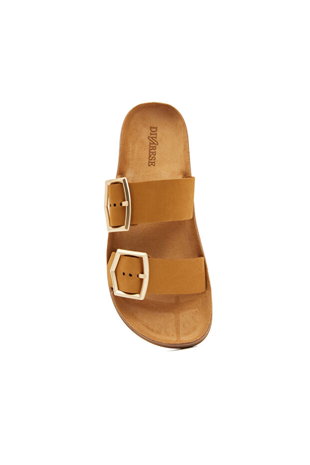 Taba Kadın Deri Terlik - 4