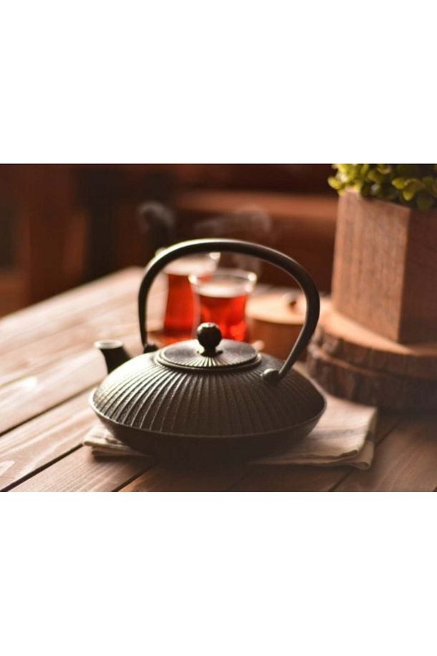 Taşev T0587 Mate Döküm Demlik 1150 Ml Siyah Çaydanlık - 1