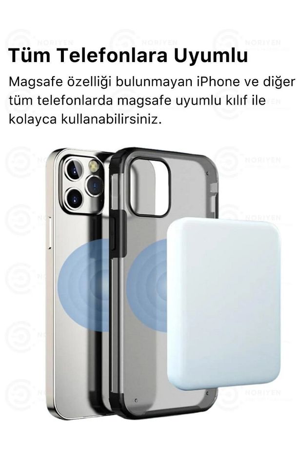 Iphone 10.000 Mah Magsafe Battery Pack Powerbank Kablosuz Şarj Ios /x/11/12/13/14/15 Uyumlu - 2