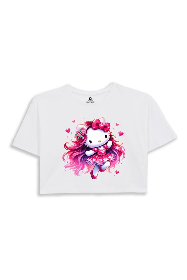 Hello Kitty Printed Crop T-shirt