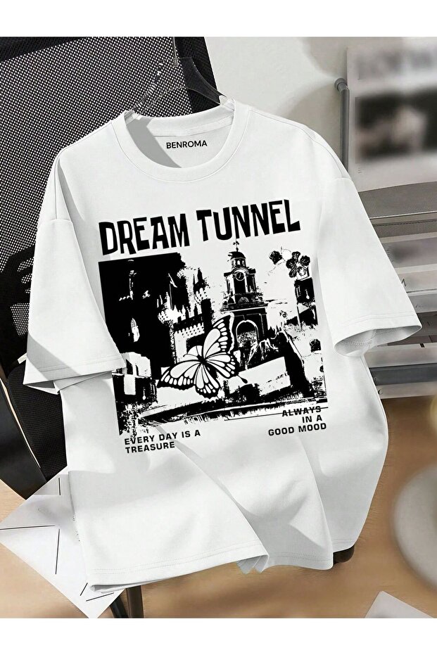 DREAM TUNNEL PRINTED OVERSIZE UNISEX TEE[3-12 years old children's T-shirt available]