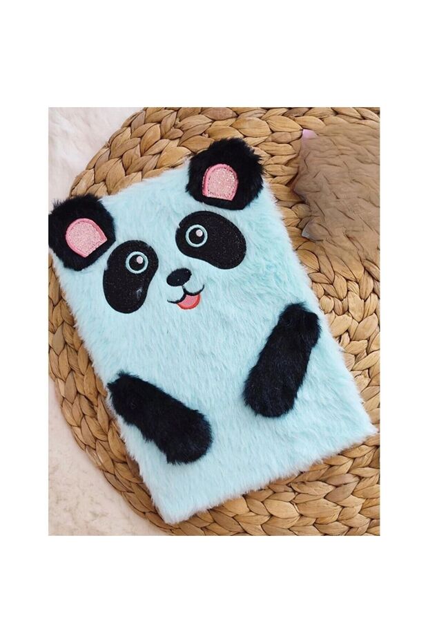 Plush Lined Cute Panda Design Notebook - 3