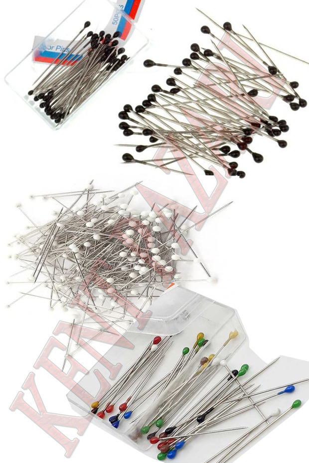 Glass Headed Bulk Needle Set– | 2.5 cm | Mixed Colors | For Weddings, Engagements, and Special Occasions