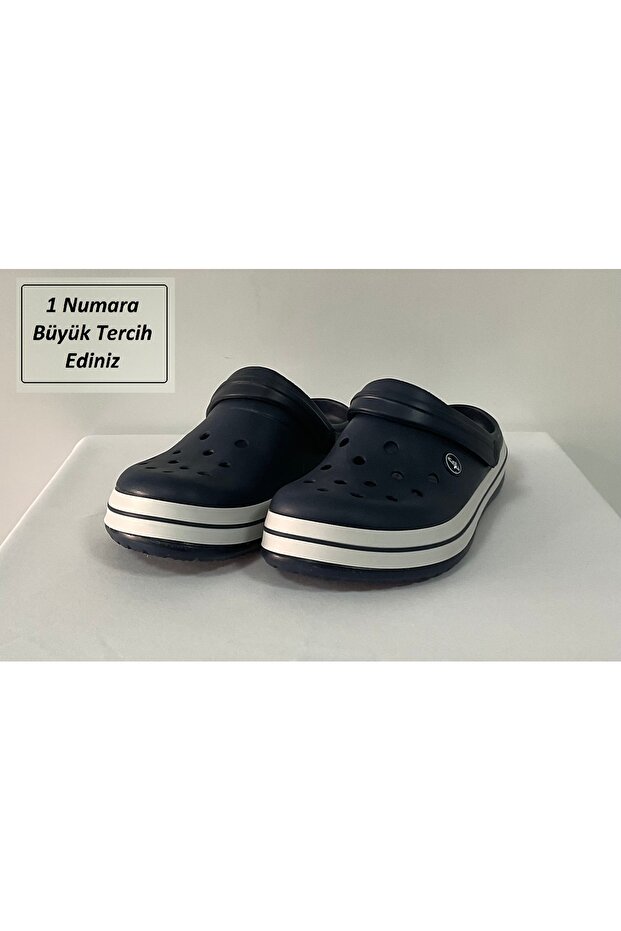 Full Orthopedic Unisex Akınalbella Slippers Navy Blue Doctor Nurse Cook Daily