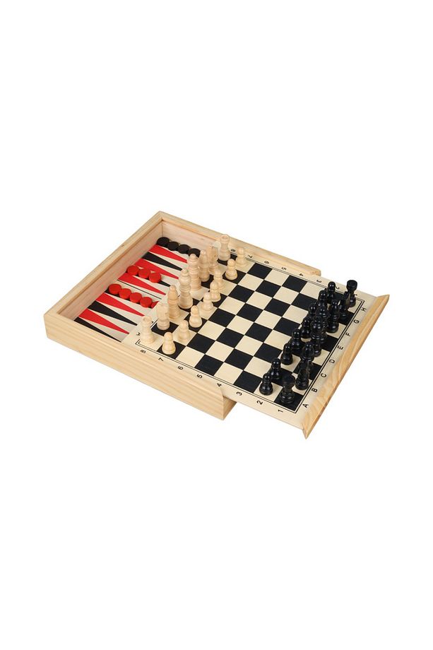 Ithal Ağaç Beşli Oyun Seti (satranç, Dama, Tavla, K.birader, S.test) - 3