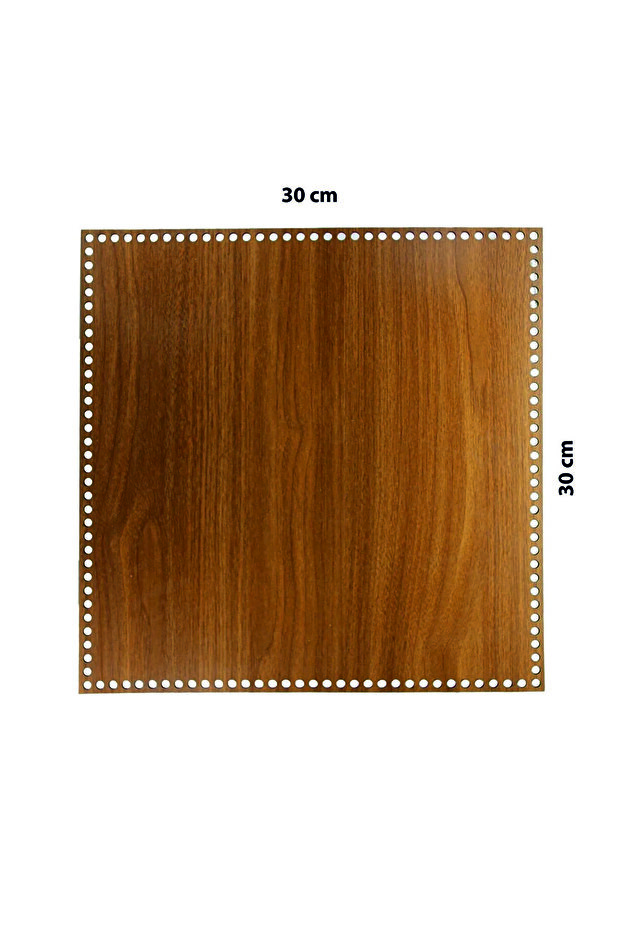 3 mm Mdf Square Base Wooden Basket Tray - Walnut Single Face, 3 Pieces
