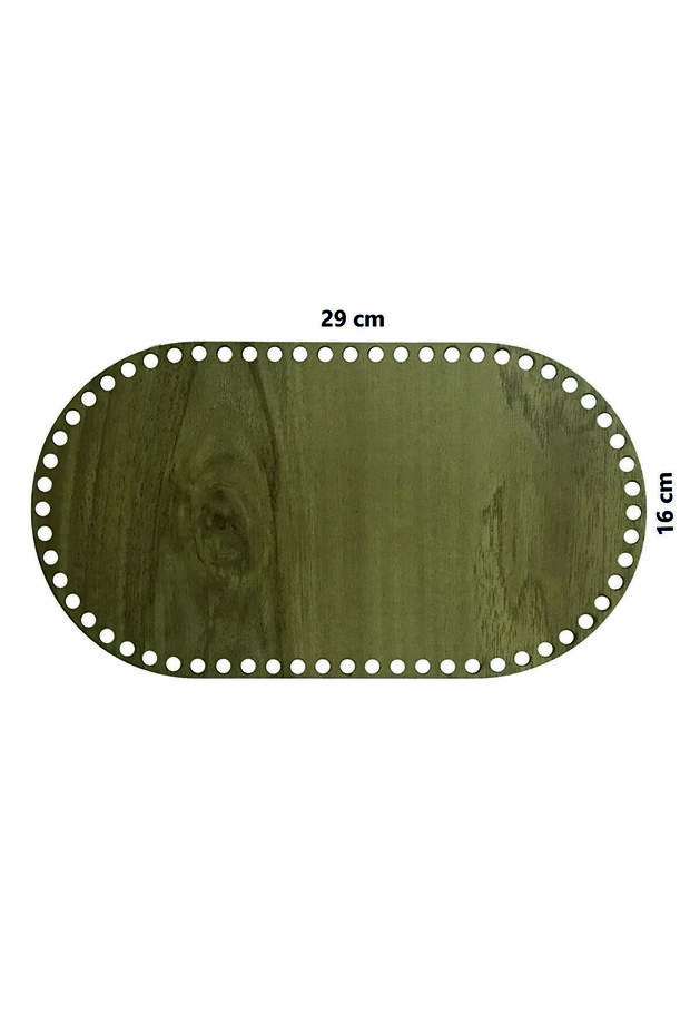 3 mm Mdf Wooden Basket Tray - 29X16 cm Oval Base, Single Face Oak (3 Pieces)