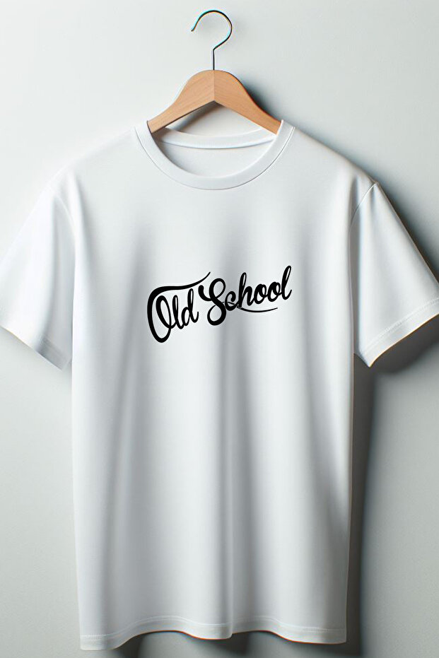 Old School Oversize Crew Neck White T-shirt
