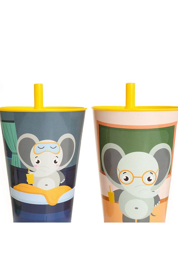 3lü PP Pipetli Bardak 400 ml / Bebek Bardak / Çocuk Bardak - 7
