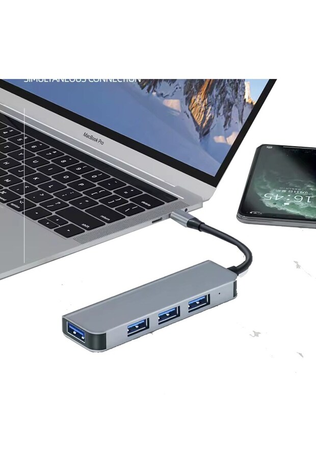 BYL-2013TU 4 İn 1 Usb-A & Type-C Usb Hub Usb Çoğaltıcı - 4