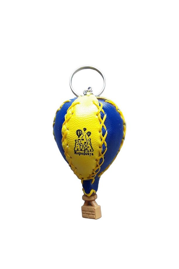 Kapadokya Deri Balon Anahtarlık Sarı-Lacivert  (2) Adet - 5