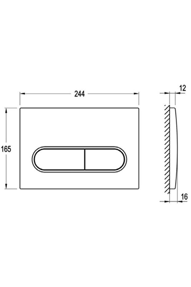 Capsule Parlak Krom Gömme Rezervuar Paneli - 2