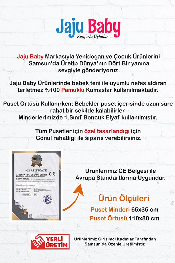 Çift Taraflı Puset Örtüsü ve Puset Minderi Gold Micky Kahve Örgü Kumaş - 4