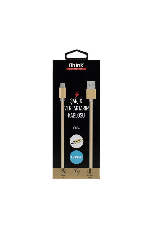 İTHİNK GOLD KABLO SPİRAL TYPE-C K24C - 1