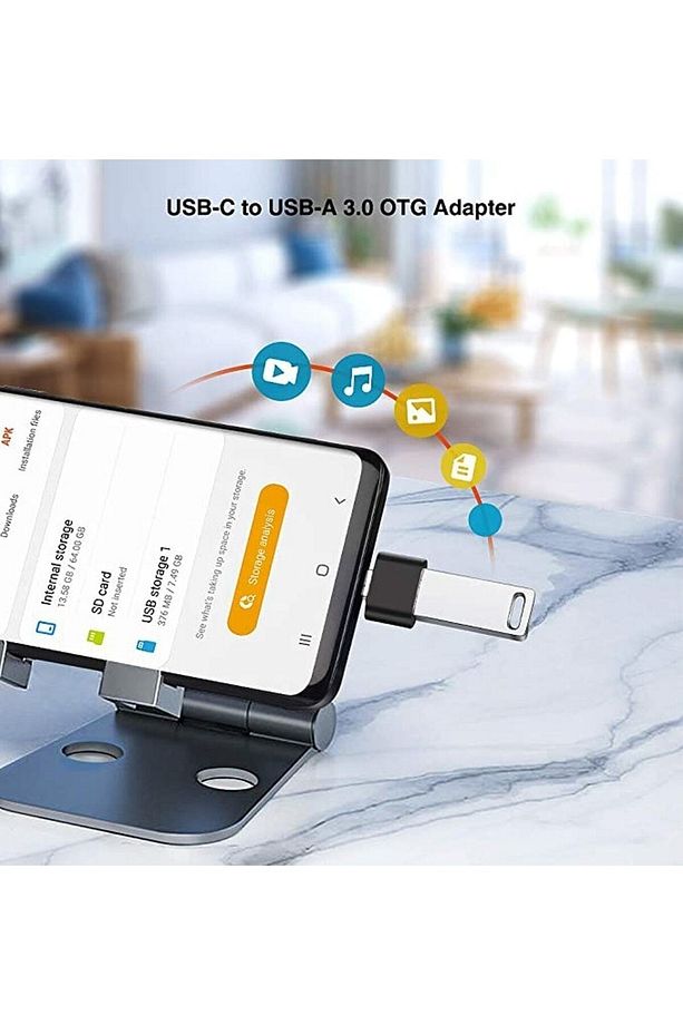 Type-c To Usb 3.0 Yüksek Hızlı Veri Aktarımı Otg Çevirici Usb Type-c Dönüştürücü Adaptör - 3