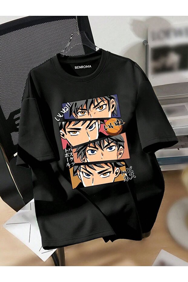 ANIME EYE PRINT OVERSIZE UNISEX TEE[3-12 years T-shirt available for children]