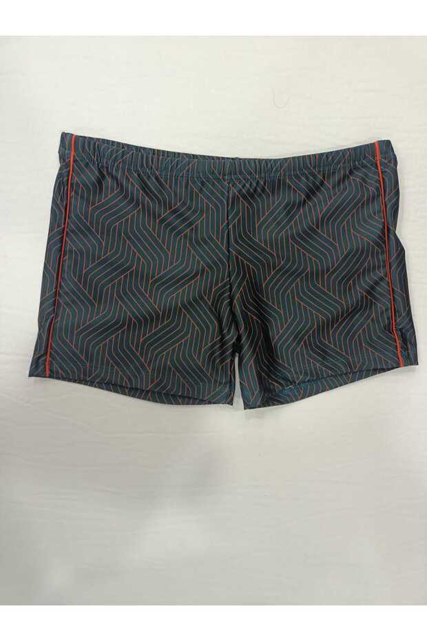 Boy's Patterned Swimsuit - 1