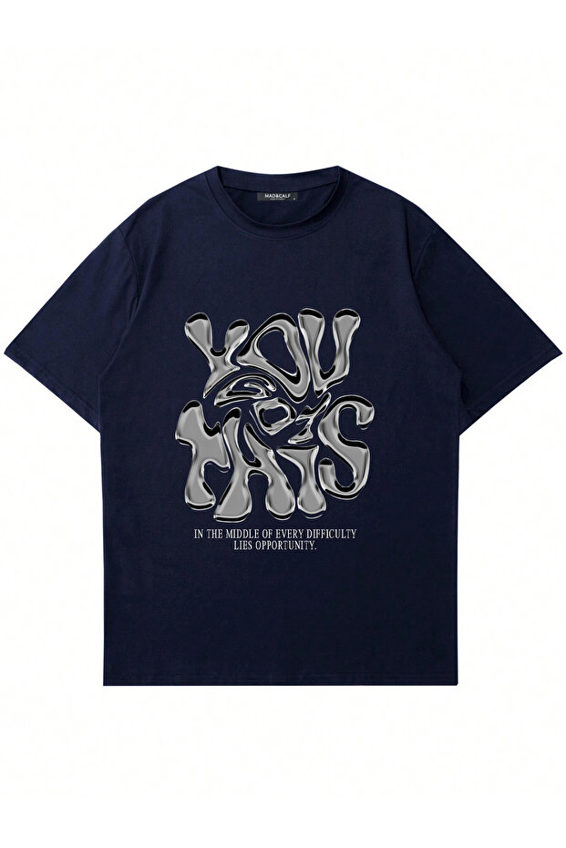 Unisex You Got This Printed Crew Neck Oversize T-Shirt