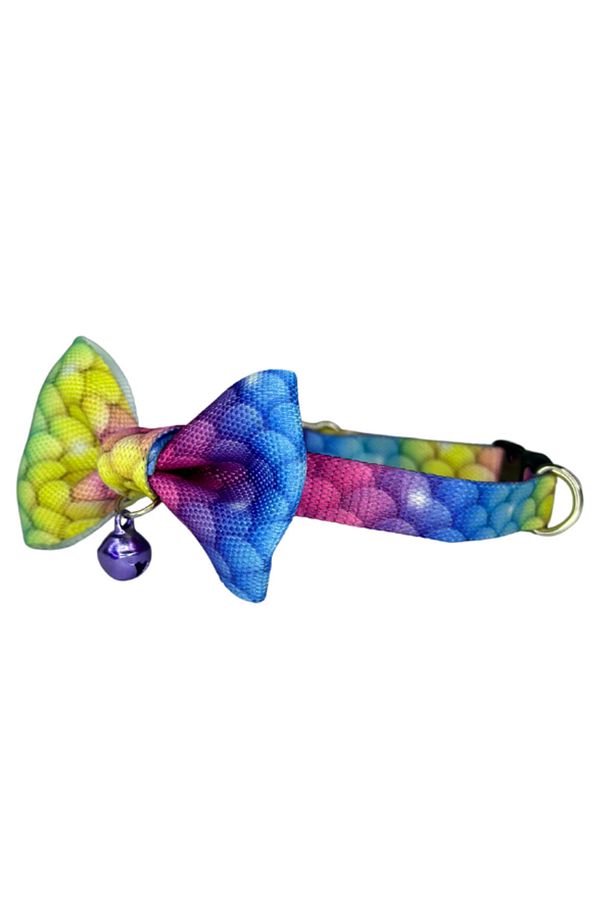 Papyonlu Kedi Boyun Tasmas 3 Lü Set Papyonlu Zilli 17-30 Cm Ayarlanabilir Kedi Papyon Fiyonk - 4
