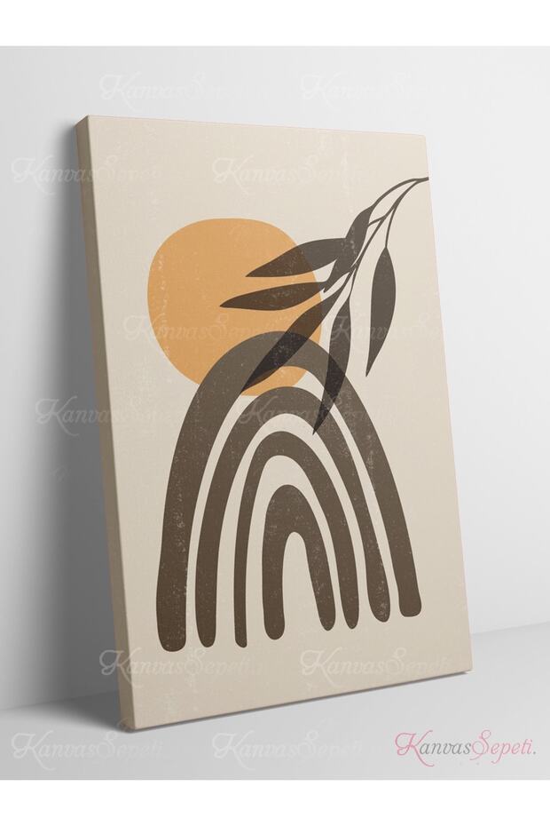 Soyut Dekoratif Vintange Retro Bohe Bohem Boho Bohom Art Vektorel Abstract Color Canvas Kanvas Tablo - 1