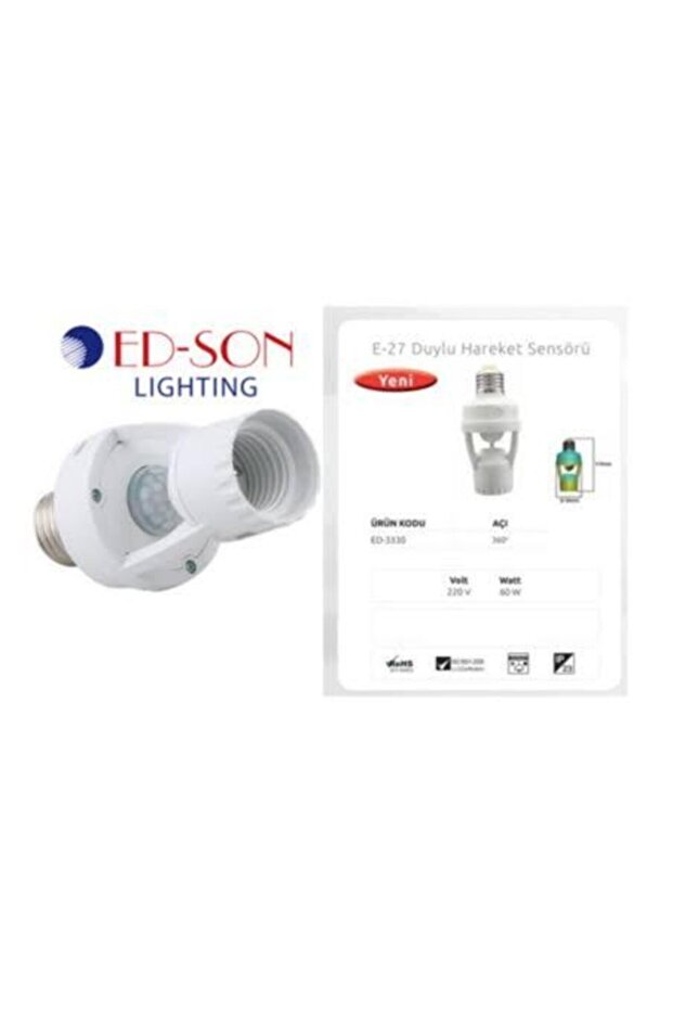 Sensor Hareket Sensörlü Duy Tüm E27 Ampul Icin Ed-son - 1