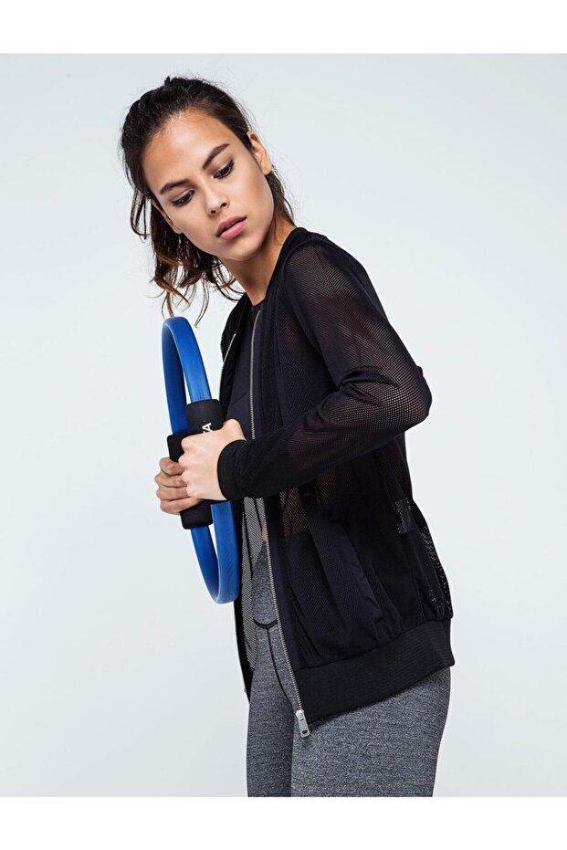 Bomber File Ceket Siyah Electra - 4