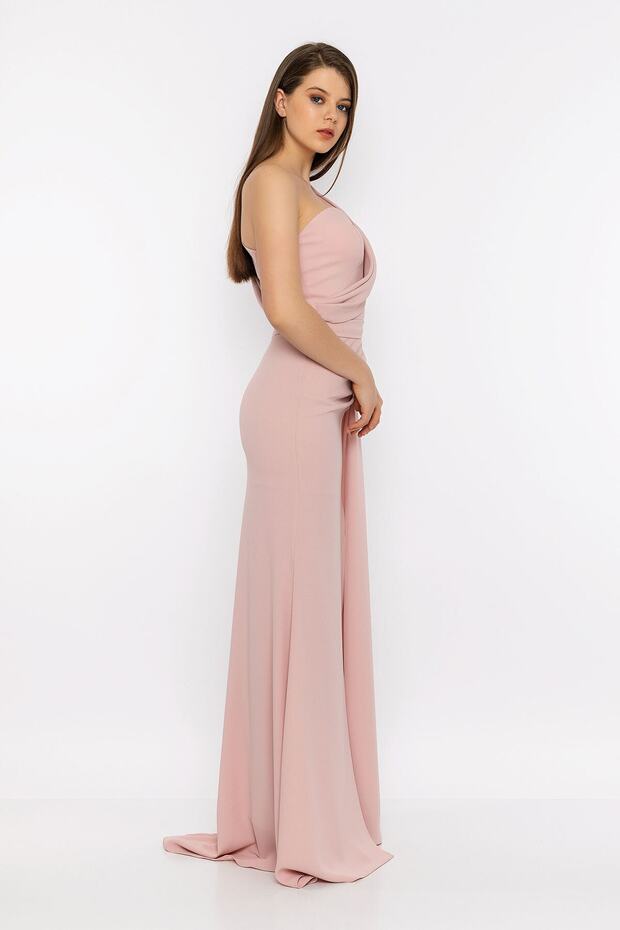 Tek Omuz Yırtmaçlı Abiye - 3