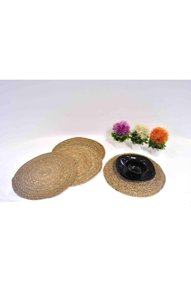 Ince Amerikan Hasır Servis Supla Örme Bambu Kaliteli (35 Cm) - 2